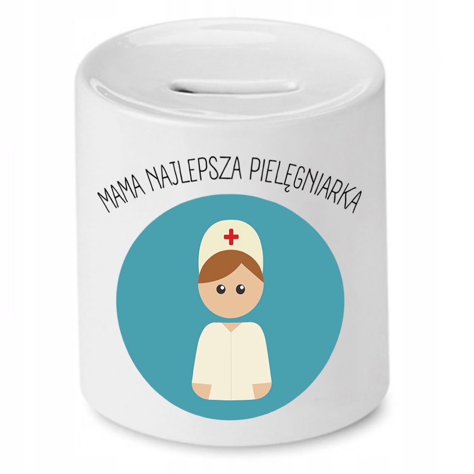 Skarbonka Dla Mamy Matki Najlepsza Pielęgniarka Z Nadrukiem Ze Zdjęciem
