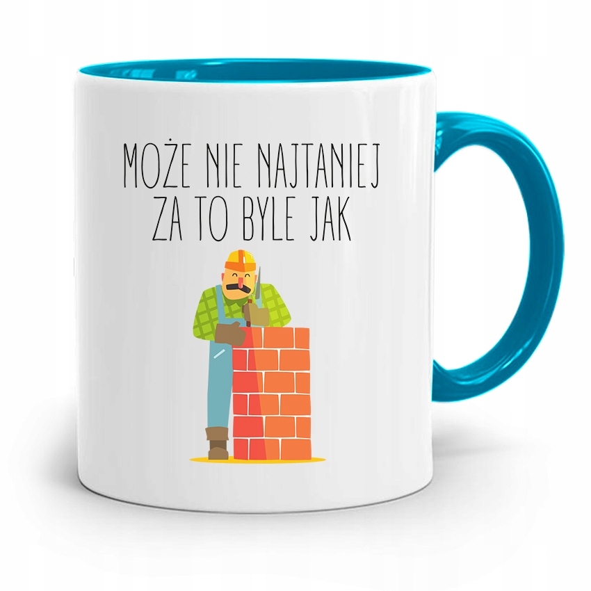 Kubek Błękitny Dla Budowlańca Może Nie Najtaniej Z Nadrukiem Ze Zdjęciem