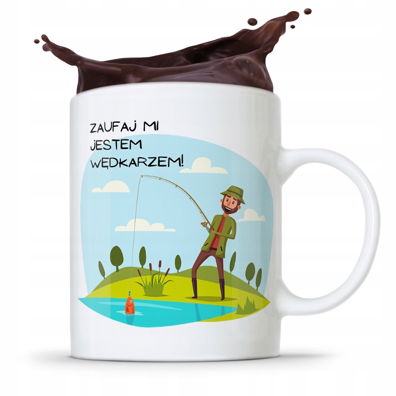 Kubek Prezent Wędkarza Zaufaj Mi Jestem Wędkarzem Z Nadrukiem Ze Zdjęciem