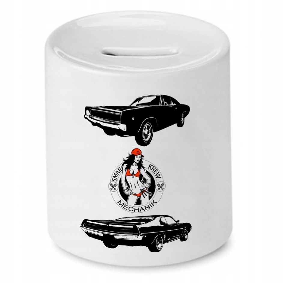 Skarbonka Dla Mechanika Smar Krew Mechanik Prezent Z Nadrukiem Ze Zdjęciem