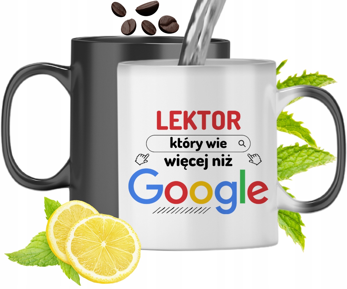 Kubek Magiczny Dla Lektora Zmieniający Kolor Z Nadrukiem Ze Zdjęciem