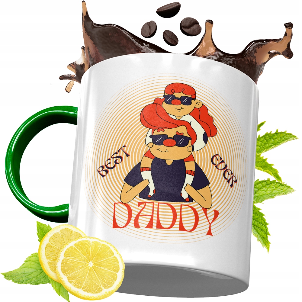 Kubek Zielony Dla Taty Tatusia Na Urodziny Prezent Z Nadrukiem Ze Zdjęciem