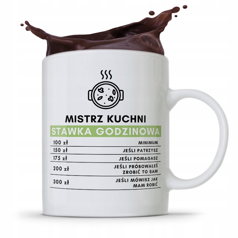 Kubek Dla Kucharza Kucharki Stawka Godzinowa Z Nadrukiem Ze Zdjęciem