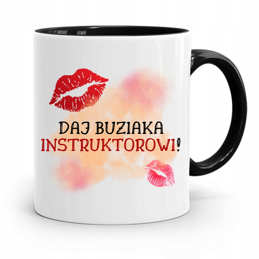 Dla Instruktora Prawa Jazdy Kubek Czarny Prezent Z Nadrukiem Ze Zdjęciem