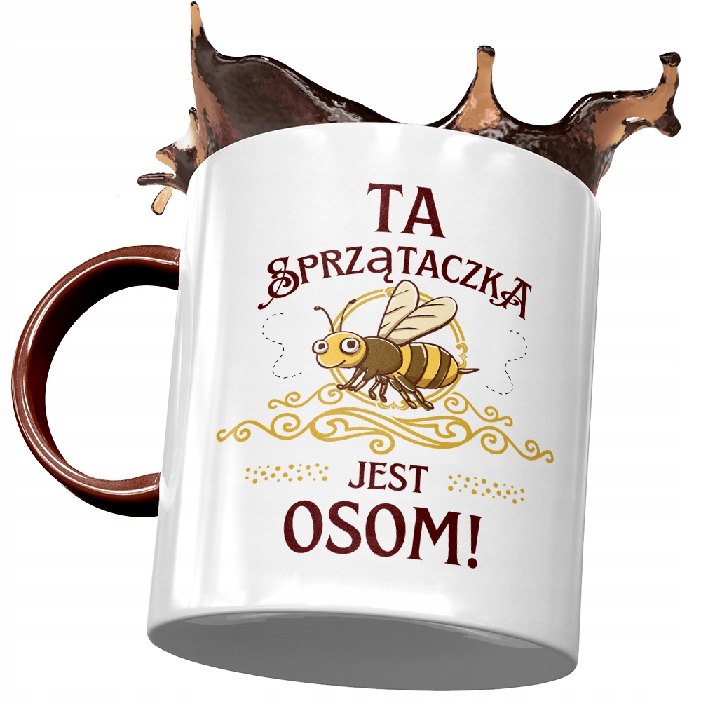 Kubek Bordowy Sprzątaczki Ta Sprzątaczka Jest Osom Z Nadrukiem Ze Zdjęciem