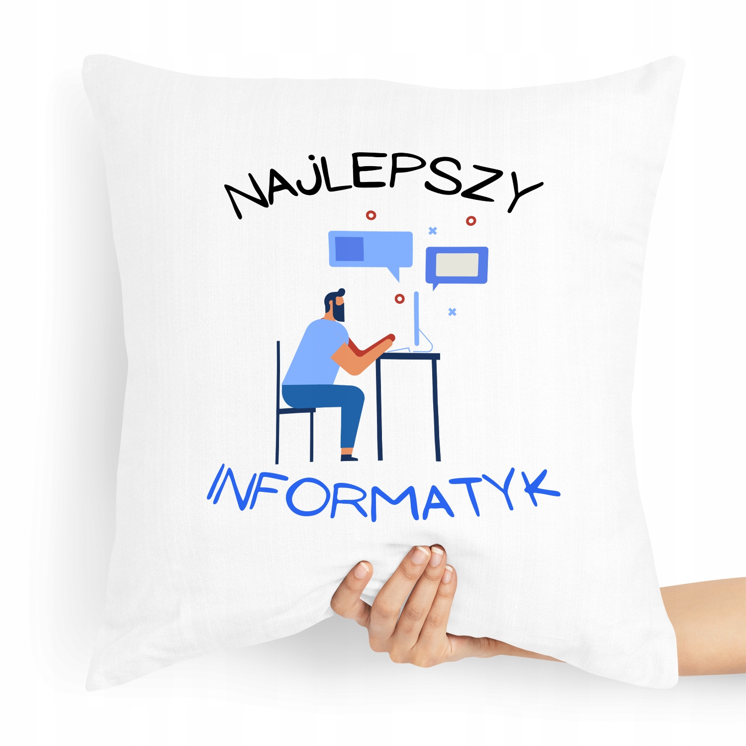 Poduszka Prezent Dla Super Informatyka Programisty Z Nadrukiem Ze Zdjęciem