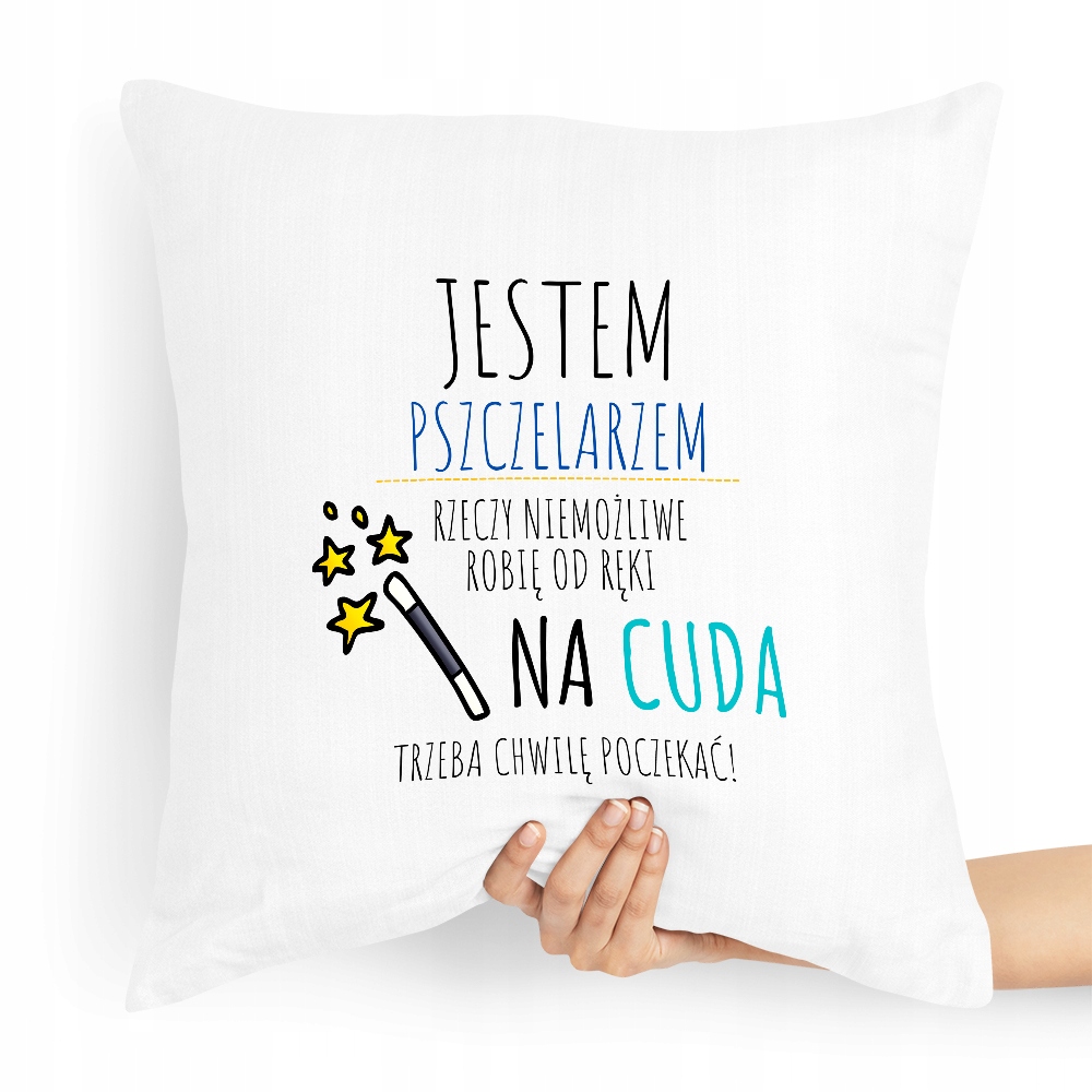 Poduszka Prezent Dla Pszczelarza Jestem Z Nadrukiem Ze Zdjęciem