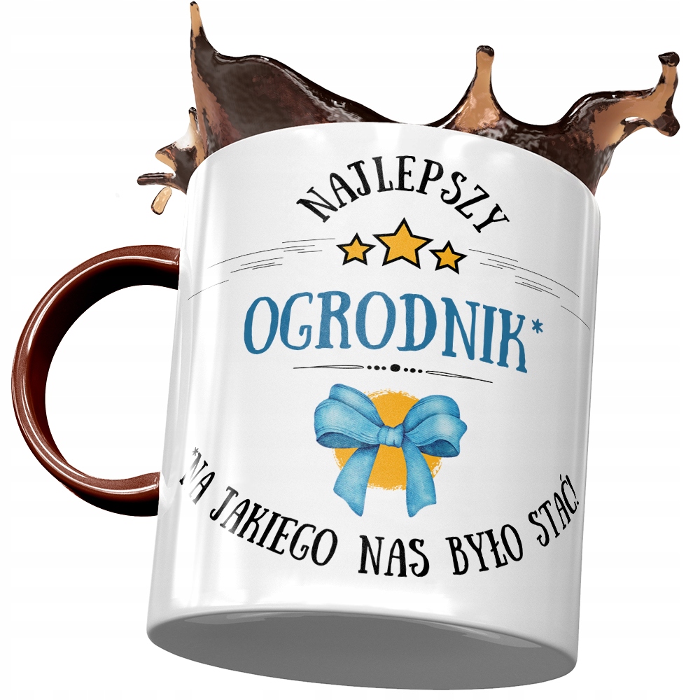 Kubek Bordowy Dla Ogrodnika Najlepszy Ogrodnik Z Nadrukiem Ze Zdjęciem
