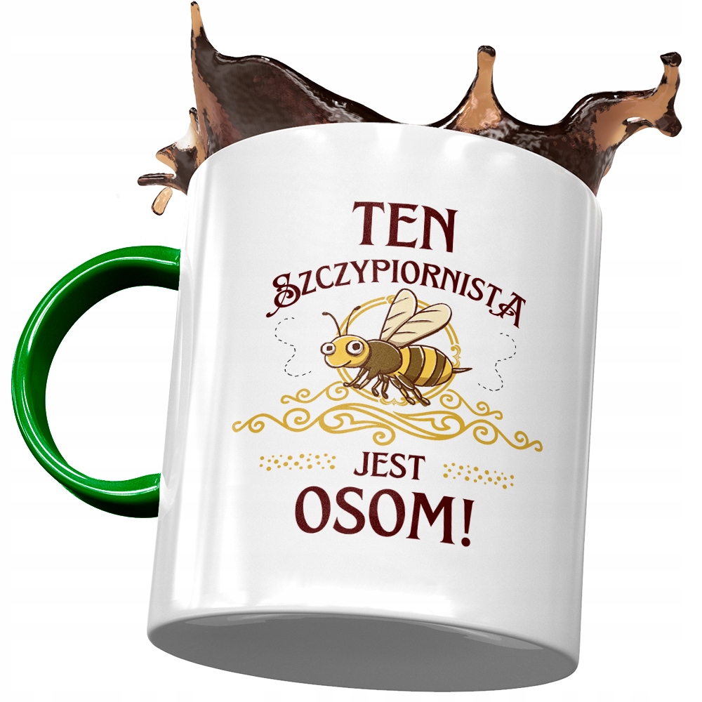 Kubek Zielony Dla Szczypiornisty Jest Osom Z Nadrukiem Ze Zdjęciem