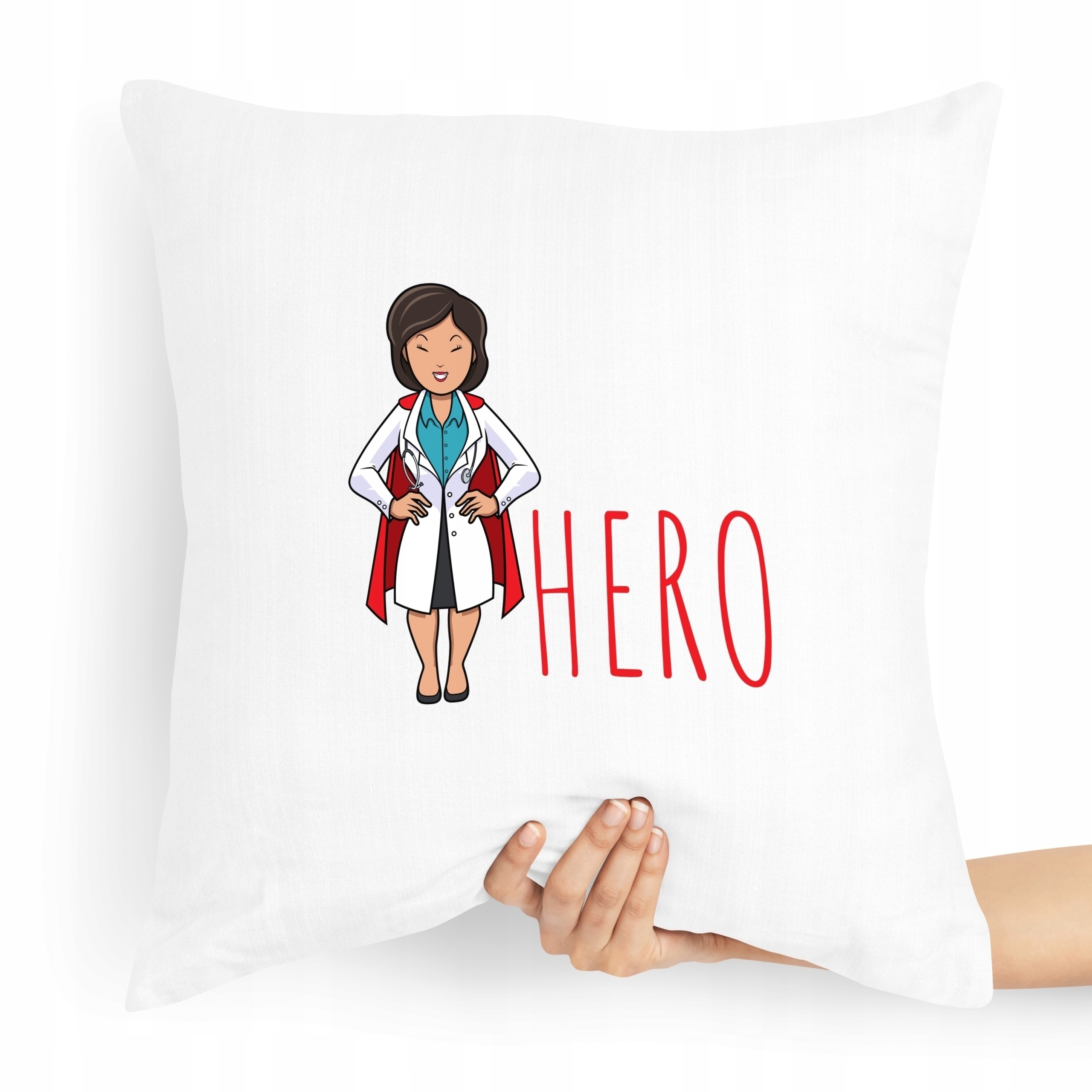 Poduszka Prezent Dla Doktora Lekarz Medyk Hero Z Nadrukiem Ze Zdjęciem