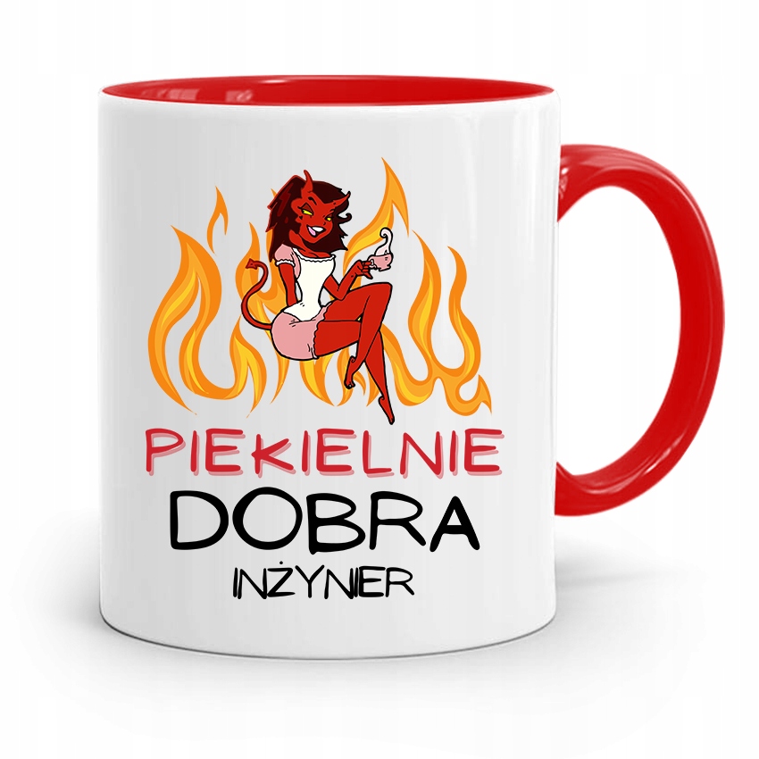 Dla Inżyniera Kubek Czerwony Prezent Z Nadrukiem Ze Zdjęciem
