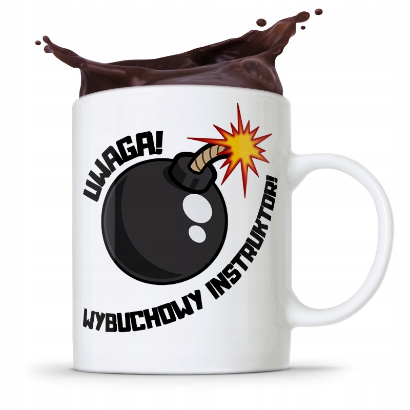 Dla Instruktora Kubek Prezent Wybuchowy Instruktor Z Nadrukiem Ze Zdjęciem
