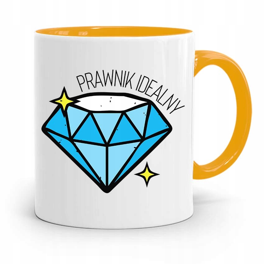 Kubek Żółty Prawnika Mecenasa Prawnik Idealny Z Nadrukiem Ze Zdjęciem