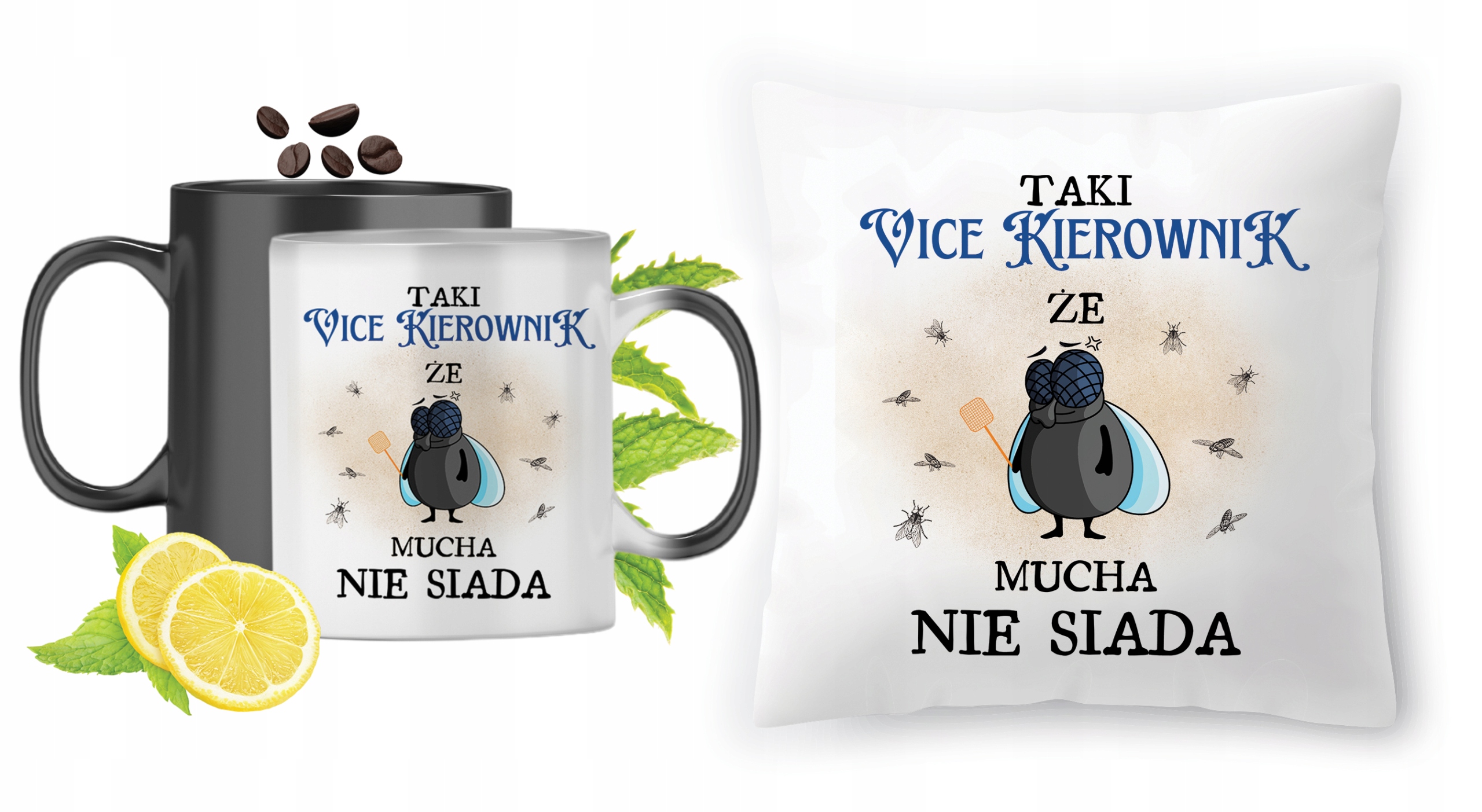 Dla Vice Kierownika Zestaw Kubek Magiczny + Poduszka Z Nadrukiem Ze Zdjęcie