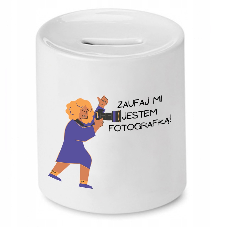 Skarbonka Dla Fotografa Zaufaj Mi Jestem Prezent Z Nadrukiem Ze Zdjęciem