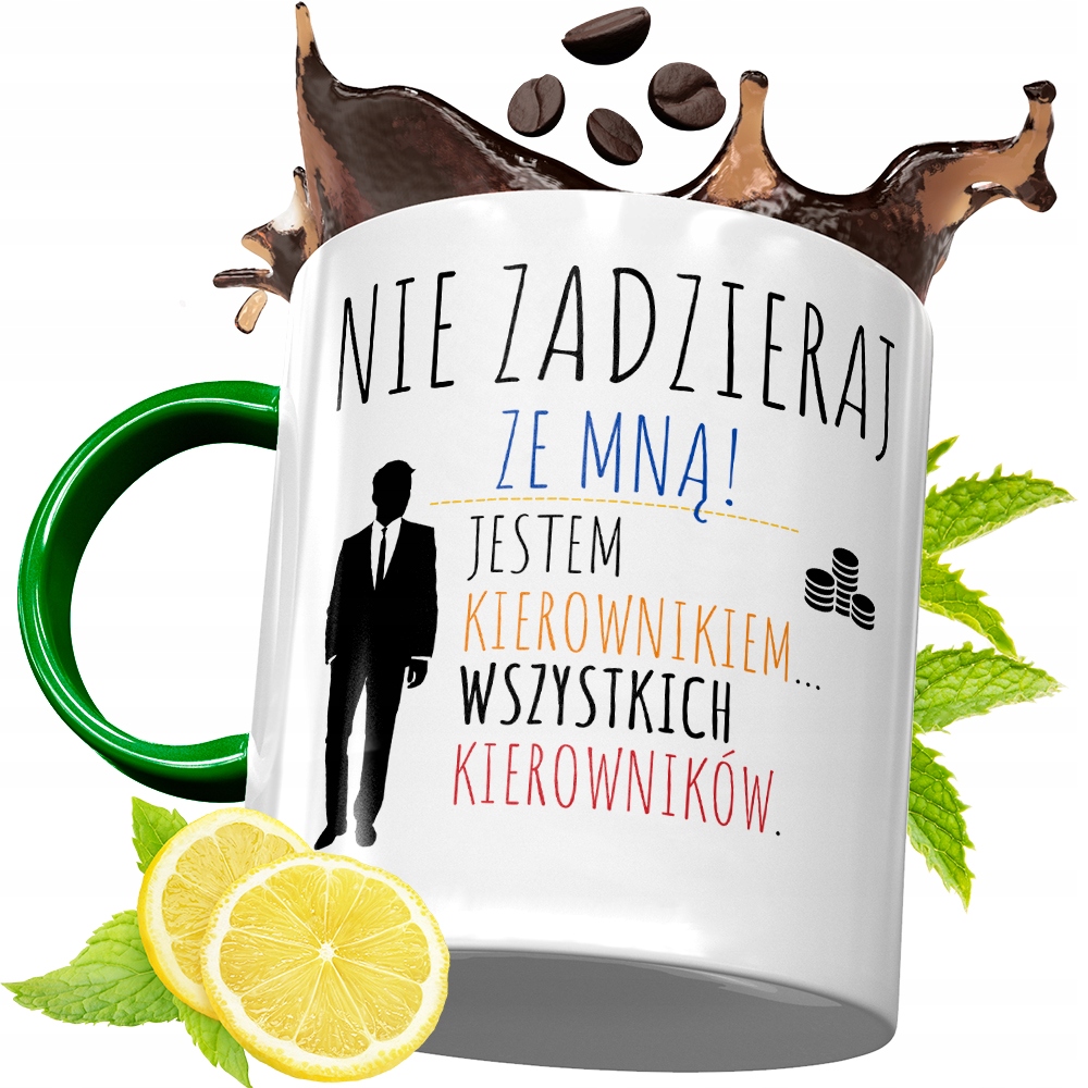 Kubek Zielony Dla Kierownika Na Urodziny Prezent Z Nadrukiem Ze Zdjęciem