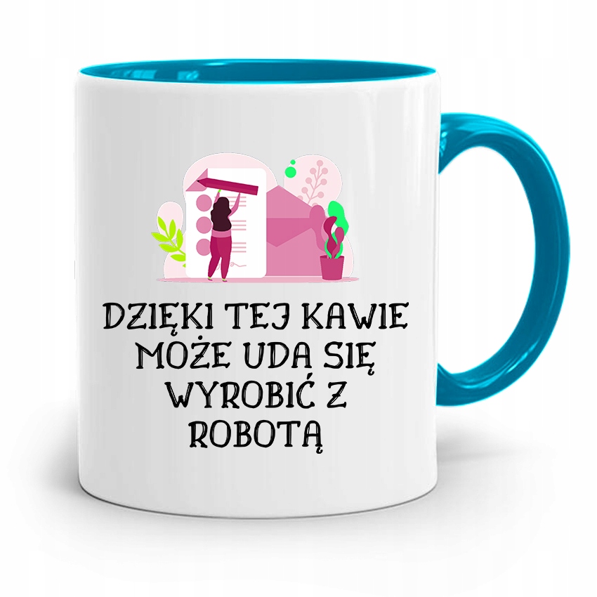 Pracownika Kubek Błękitny Może Uda Sie Wyrobić Z Nadrukiem Ze Zdjęciem