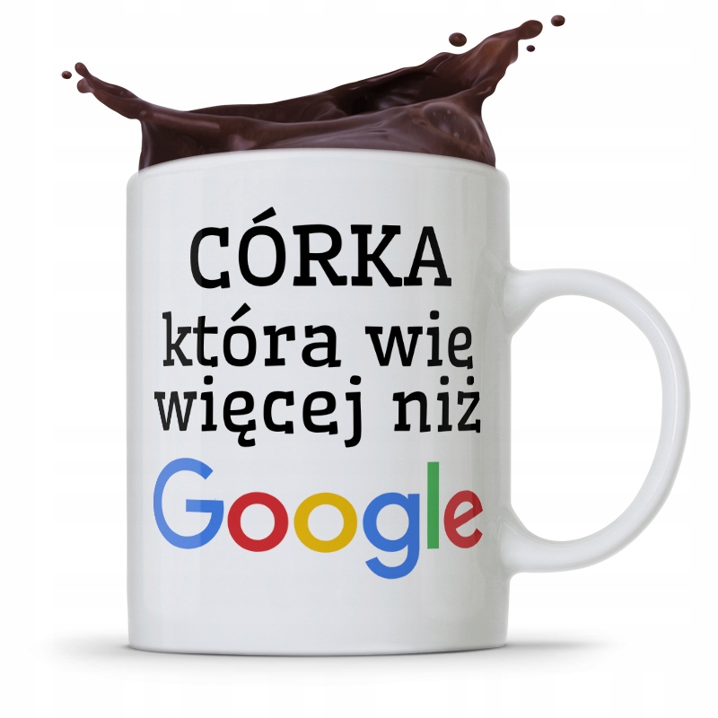 Kubek Dla Córki Która Wie Więcej Niż Google Z Nadrukiem Ze Zdjęciem