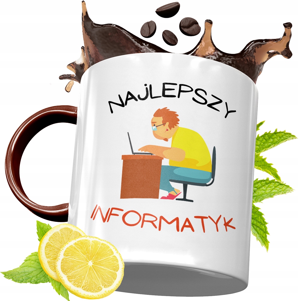 Kubek Bordowy Dla Informatyka Na Urodziny Prezent Z Nadrukiem Ze Zdjęciem