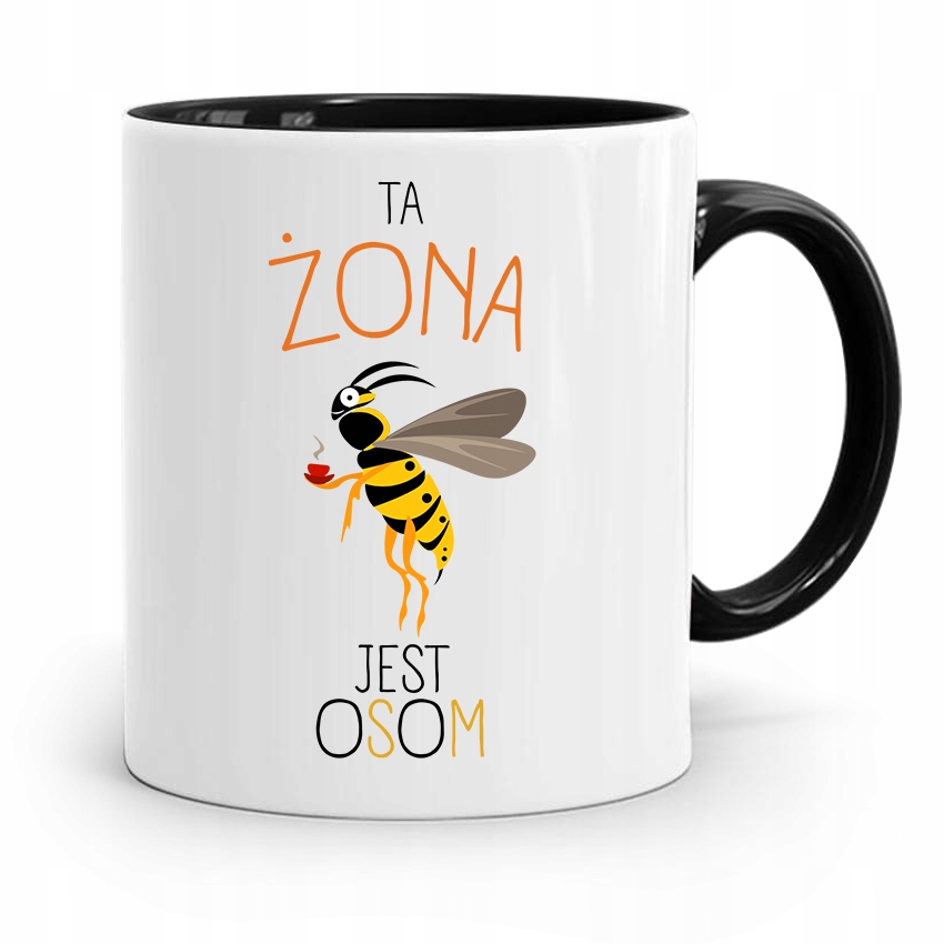 Kubek Czarny Dla Dziewczyny Ta Żona Jest Osom Z Nadrukiem Ze Zdjęciem