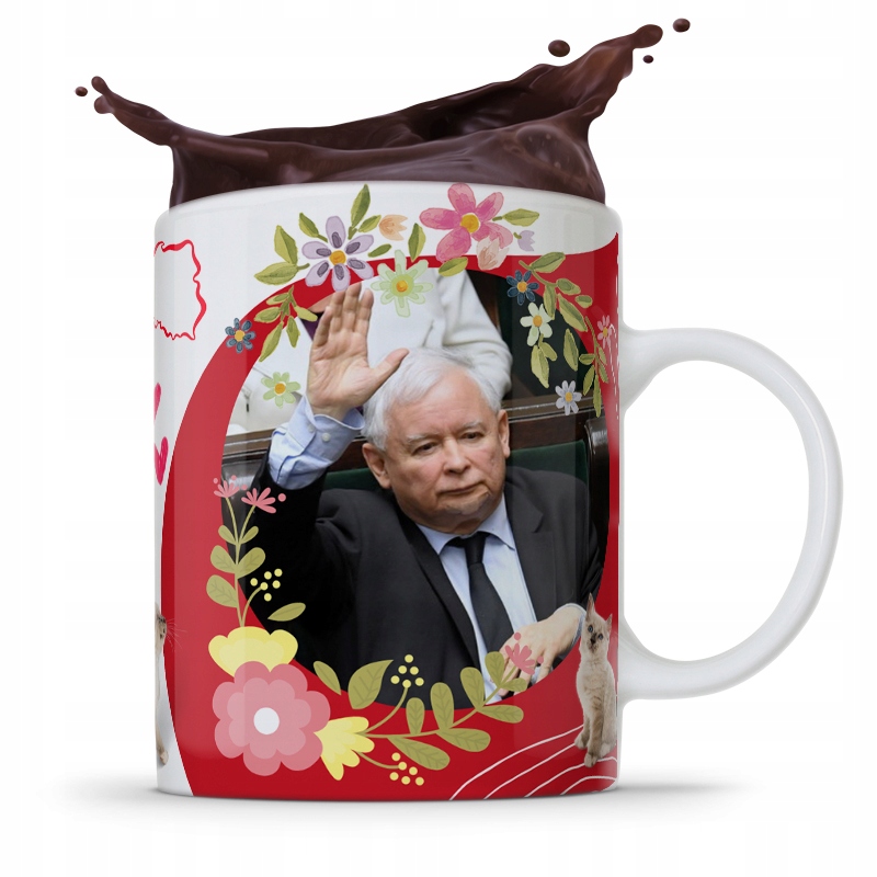 Kubek Full Print Prezesa Jarosław Kaczyński Pis Z Nadrukiem Ze Zdjęciem