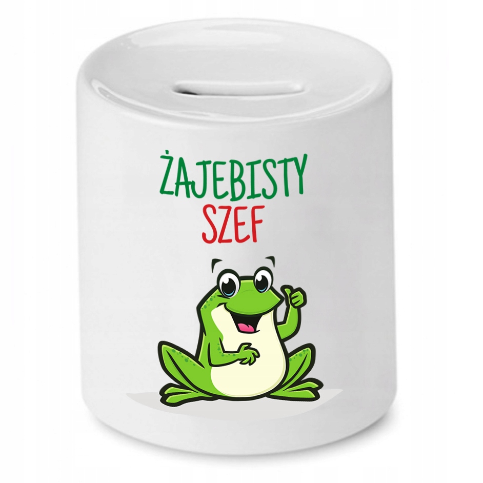 Skarbonka Dla Szefa Szefowa Żajebisty Prezent Z Nadrukiem Ze Zdjęciem