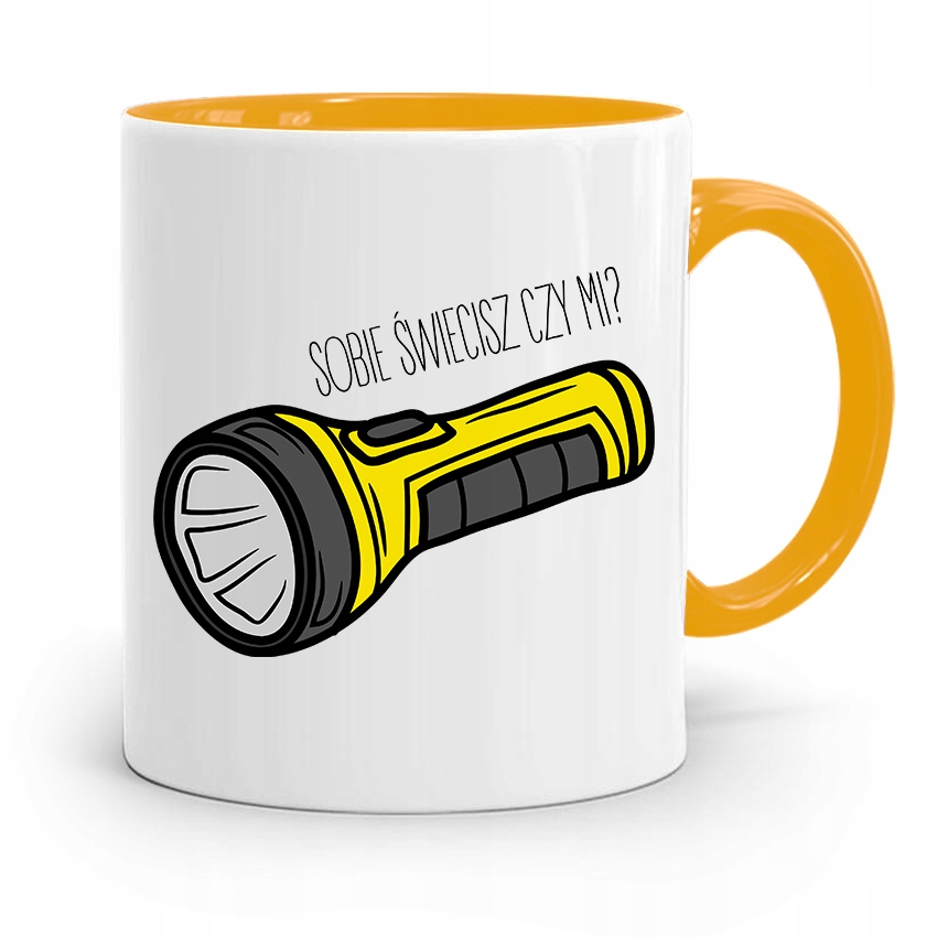 Kubek Żółty Dzień Ojca Dla Taty Sobie Świecisz? Z Nadrukiem Ze Zdjęciem