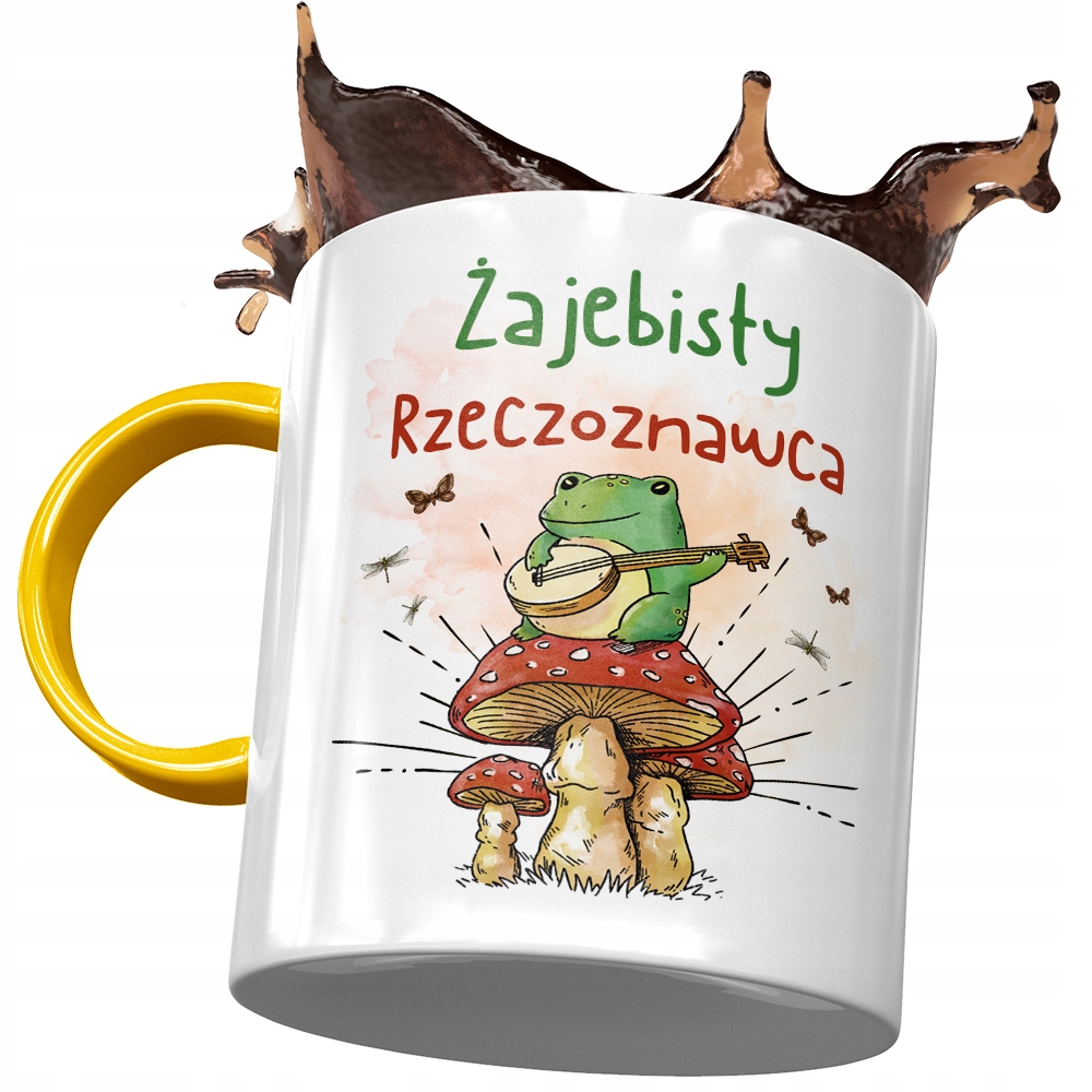 Kubek Żółty Dla Rzeczoznawcy Żajebisty Prezent Z Nadrukiem Ze Zdjęciem