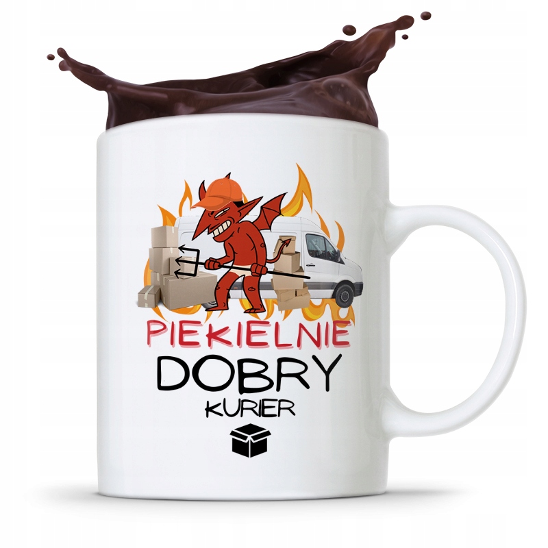 Kubek Prezent Dla Kuriera Piekielnie Dobry Prezent Z Nadrukiem Ze Zdjęciem