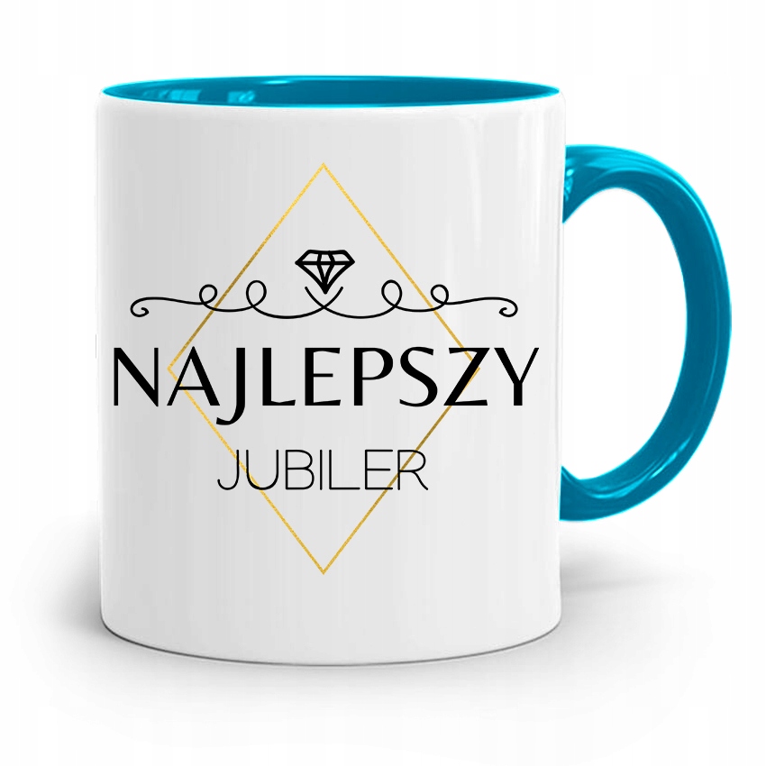 Dla Jubilera Kubek Błękitny Najlepszy Jubiler Z Nadrukiem Ze Zdjęciem