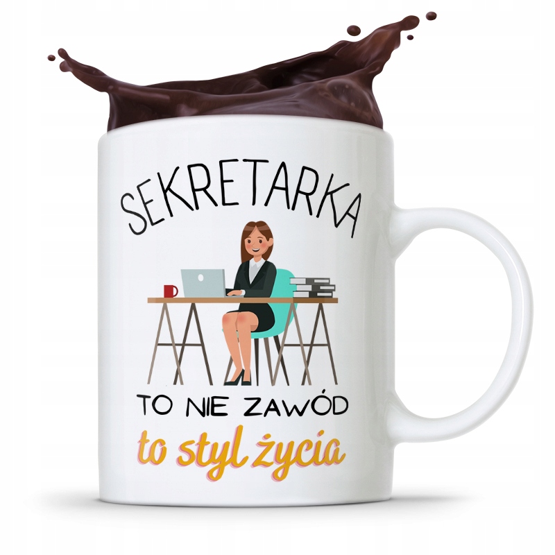Kubek Prezent Dla Sekretarki To Styl Życia Z Nadrukiem Ze Zdjęciem