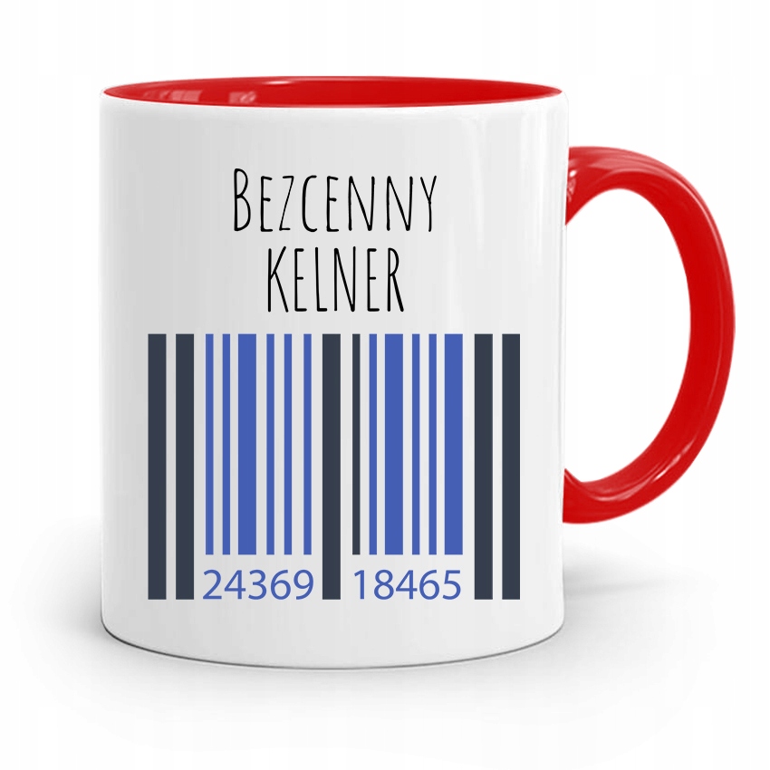 Dla Kelnera Kubek Czerwony Bezcenny Kelner Prezent Z Nadrukiem Ze Zdjęciem