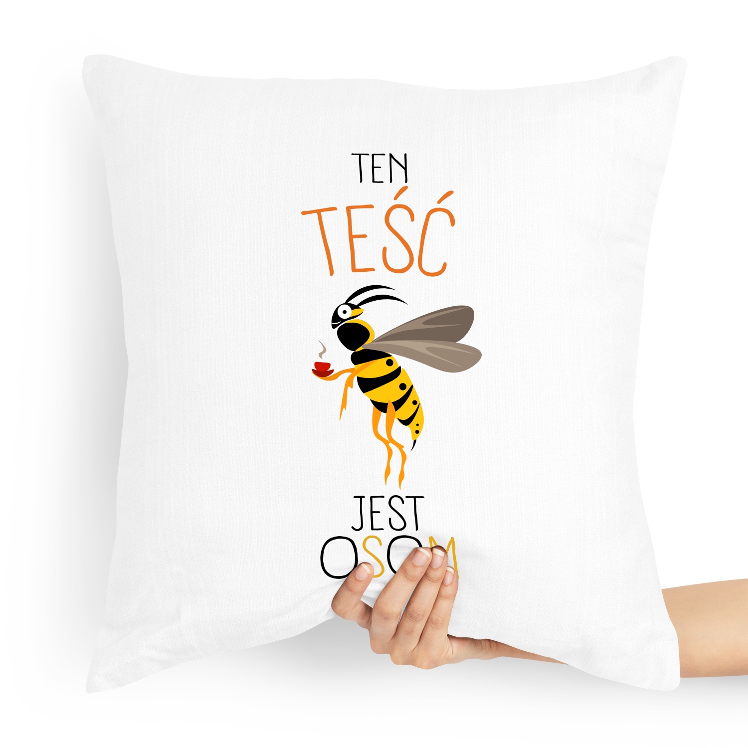 Poduszka Prezent Dla Teścia Ten Teść Jest Osom Z Nadrukiem Ze Zdjęciem