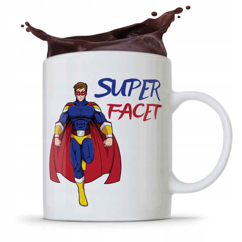 Kubek Prezent Dla Chłopaka Super Facet Z Nadrukiem Ze Zdjęciem