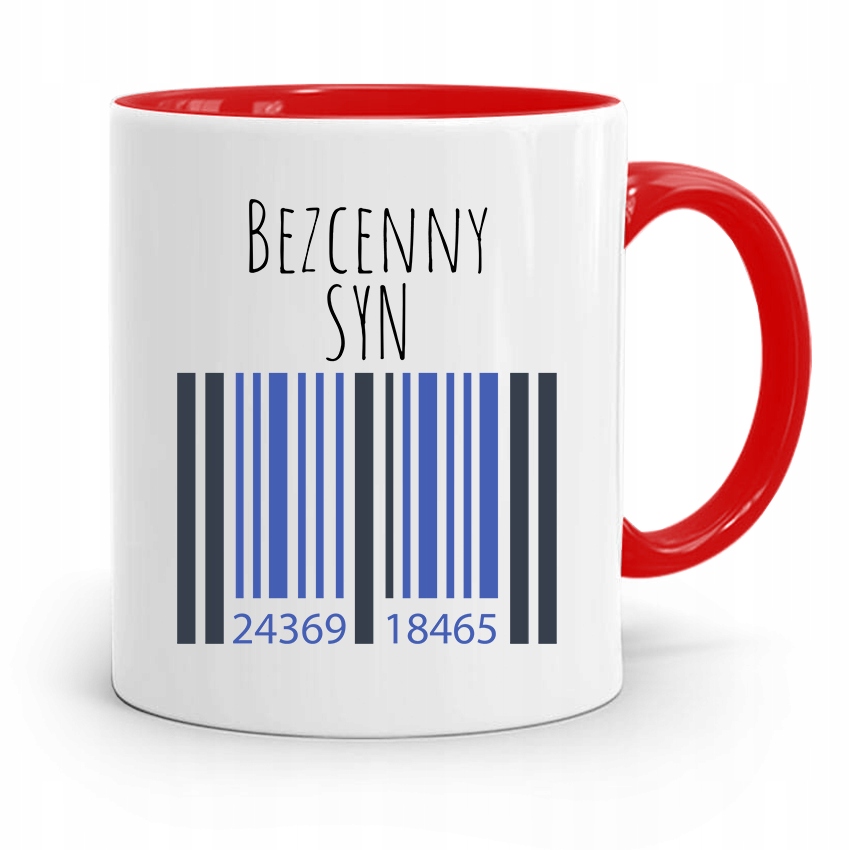 Kubek Czerwony Prezent Dla Syna Bezcenny Syn Z Nadrukiem Ze Zdjęciem