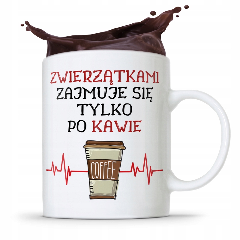 Kubek Dla Weterynarza Zajmuje Się Tylko Po Kawie Z Nadrukiem Ze Zdjęciem