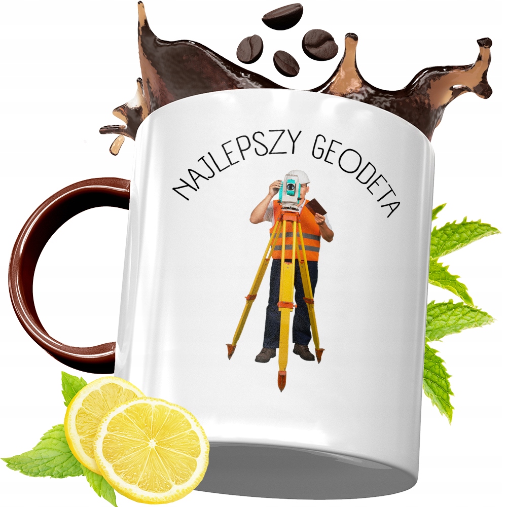 Kubek Bordowy Dla Geodety Na Urodziny Prezent Z Nadrukiem Ze Zdjęciem