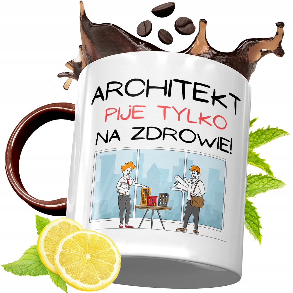 Kubek Bordowy Dla Architekta Na Urodziny Prezent Z Nadrukiem Ze Zdjęciem