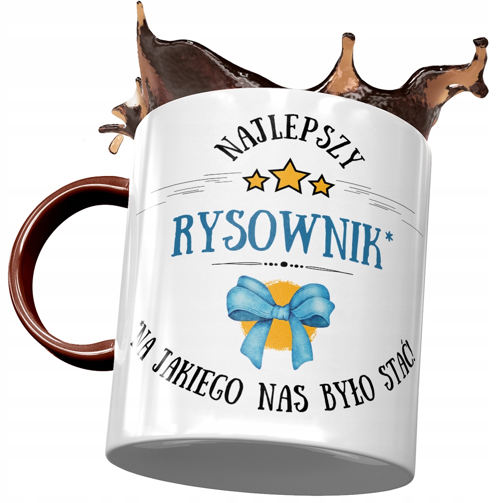 Kubek Bordowy Dla Rysownika Najlepszy Rysownik Z Nadrukiem Ze Zdjęciem