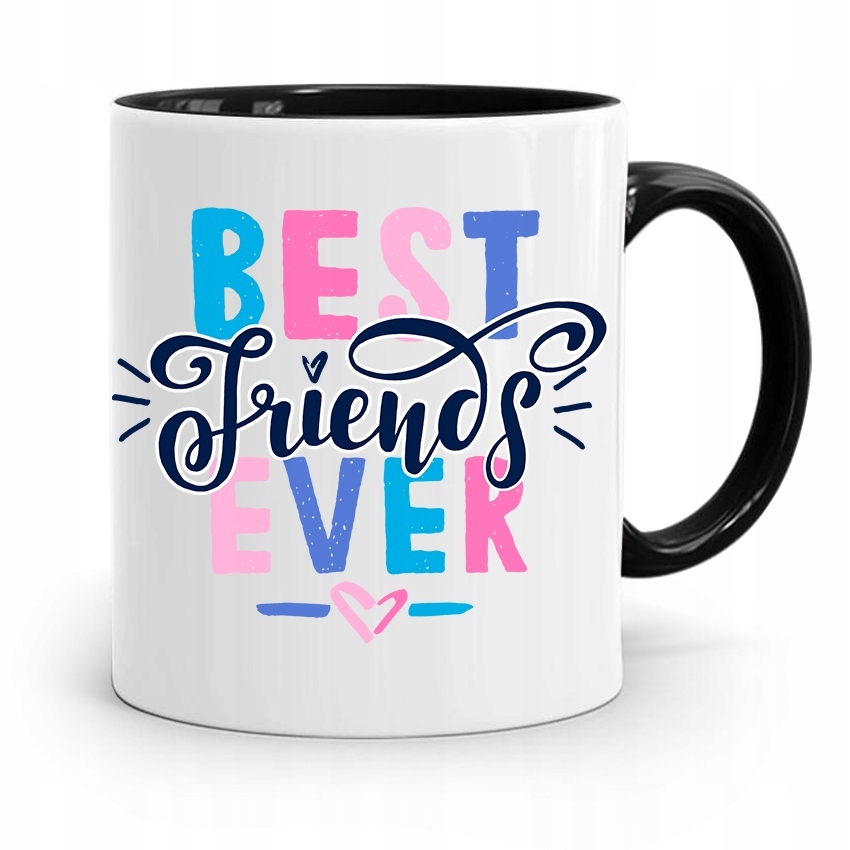 Kubek Czarny Dla Przyjaciela Best Friends Ever Z Nadrukiem Ze Zdjęciem