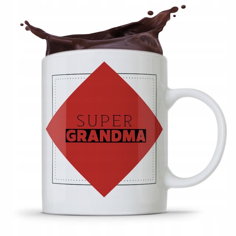 Kubek Dla Babci Na Imieniny Super Grandma Prezent Z Nadrukiem Ze Zdjęciem