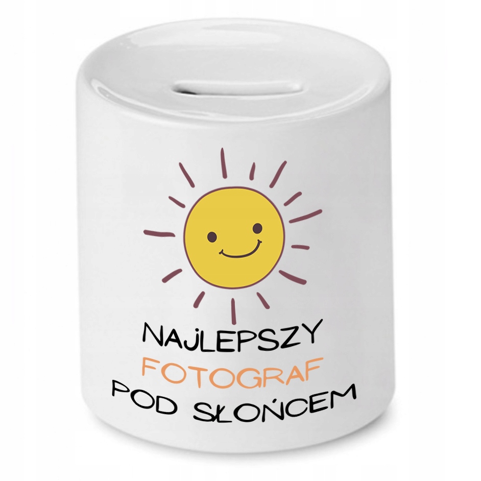 Skarbonka Dla Fotografa Najlepszy Pod Słońcem Z Nadrukiem Ze Zdjęciem