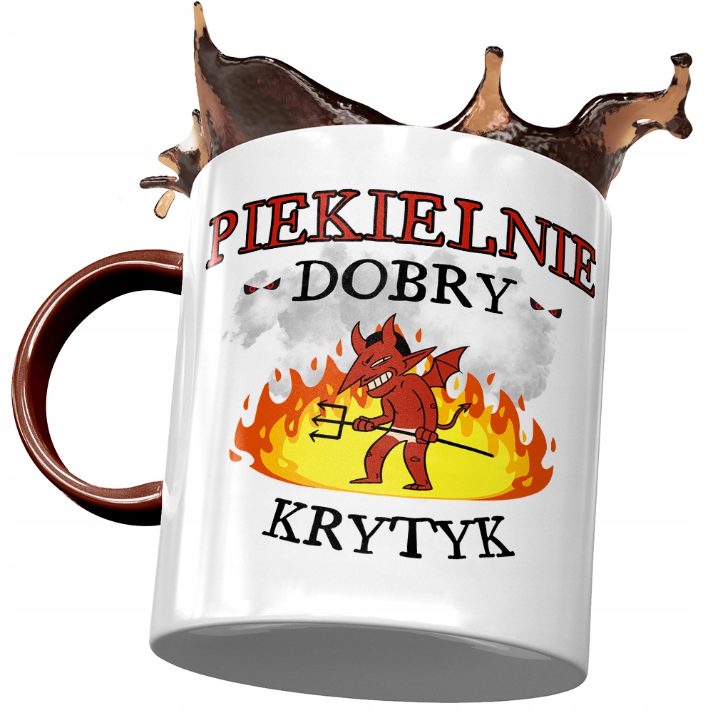 Kubek Bordowy Dla Krytyka Piekielnie Dobry Krytyk Z Nadrukiem Ze Zdjęciem