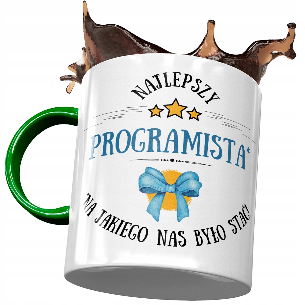 Kubek Dla Programisty Zielony Najlepszy Prezent Z Nadrukiem Ze Zdjęciem