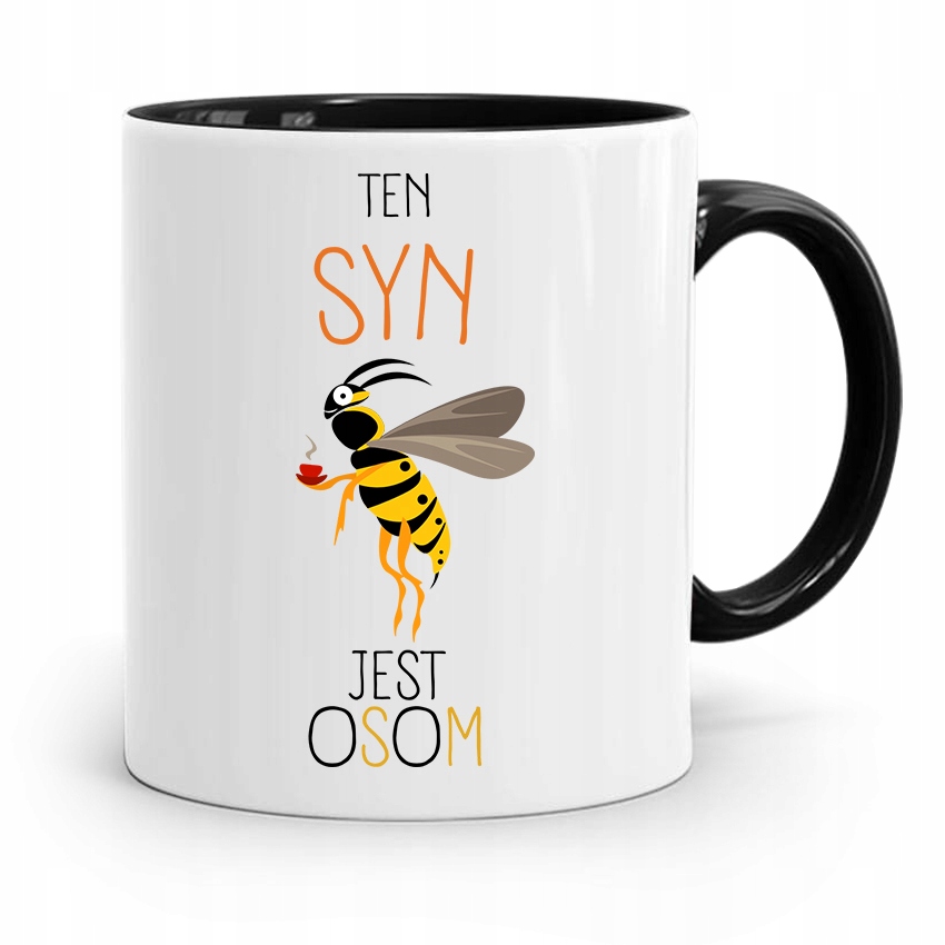 Kubek Czarny Prezent Dla Syna Ten Syn Jest Osom Z Nadrukiem Ze Zdjęciem