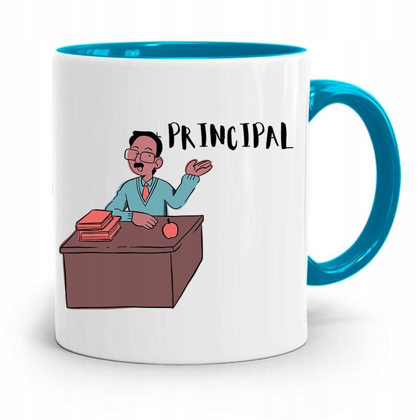 Dla Dyrektora Kubek Błękitny Principal Prezent Z Nadrukiem Ze Zdjęciem