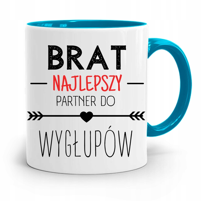 Kubek Błękitny Brat Najlepszy Partner Do Wygłupów Z Nadrukiem Ze Zdjęciem