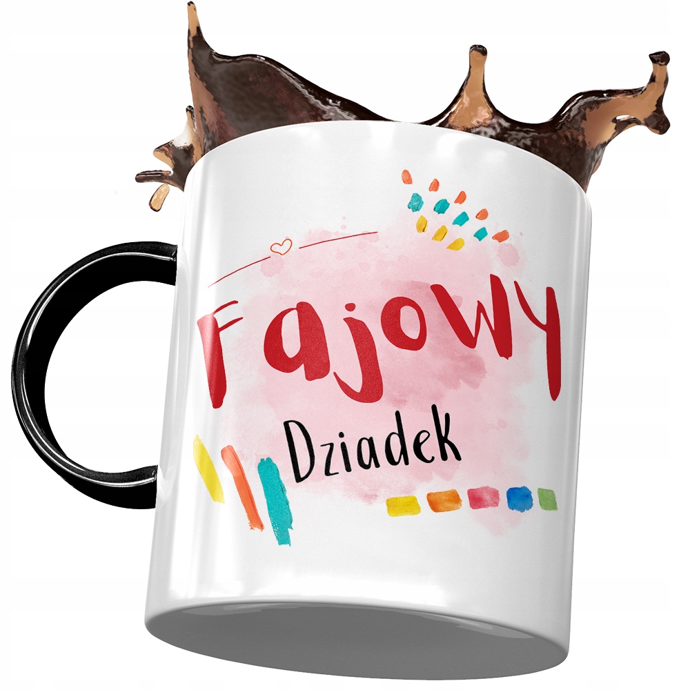 Kubek Czarny Dla Dziadka Dzień Dziadka Na Prezent Z Nadrukiem Ze Zdjęciem