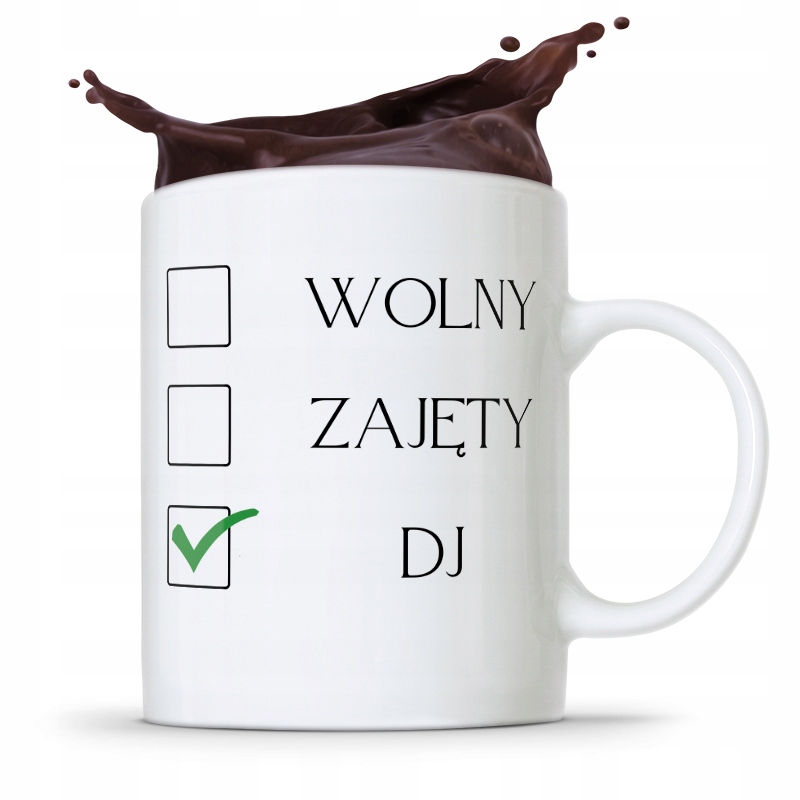 Dla Dja Muzyka Kubek Wolny Zajęty Dj Prezent Z Nadrukiem Ze Zdjęciem