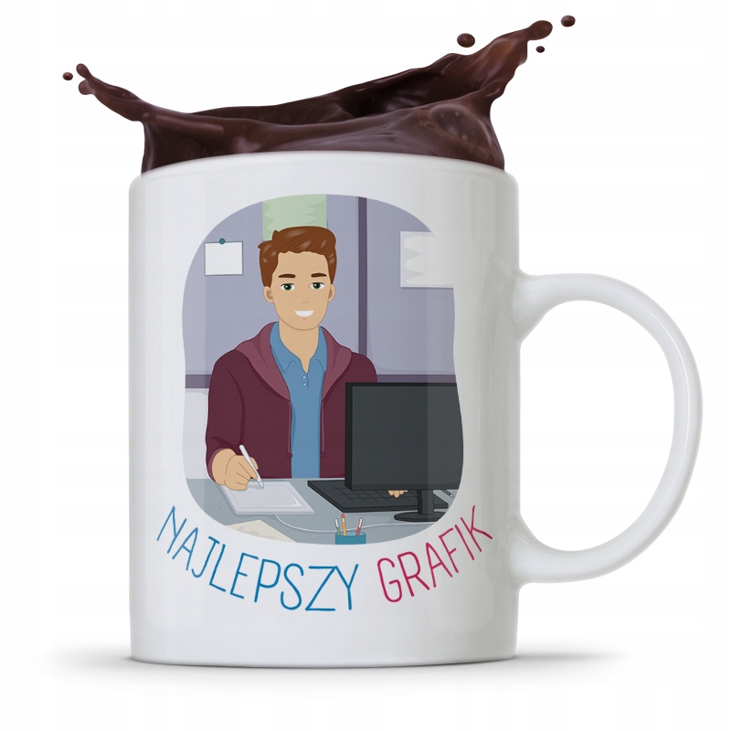 Kubek Prezent Urodzinowy Dla Najlepszego Grafika Z Nadrukiem Ze Zdjęciem